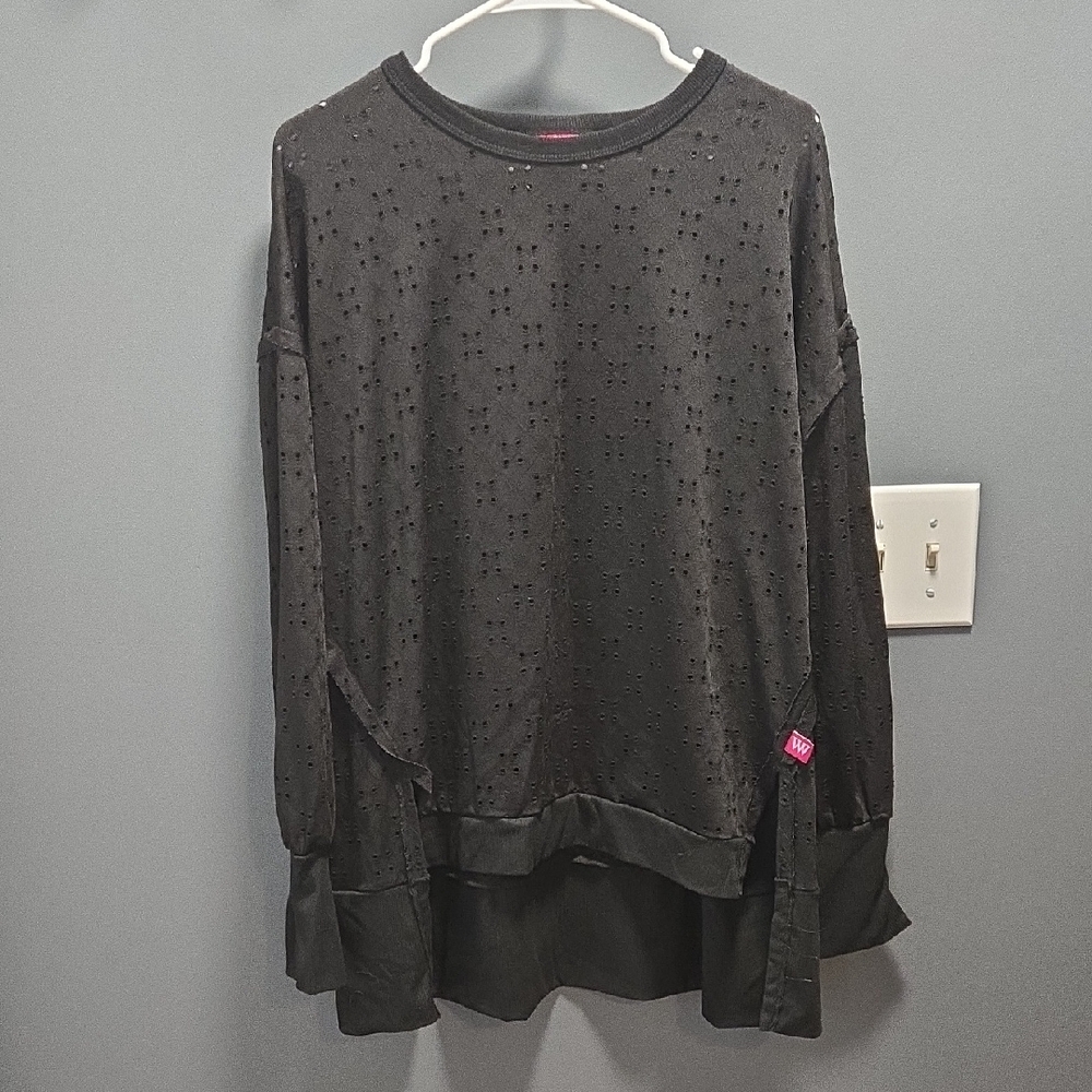 Westwind Black Eyelet Tunic Top